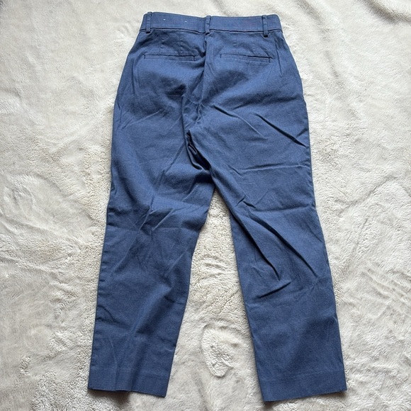 LOFT Blue Cotton Straight Leg Pants | 97% Cotton Trousers Women’s Workwear - Picture 6 of 8